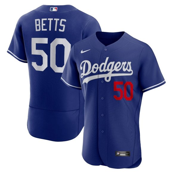 Nike Mookie Betts Royal Los Angeles Dodgers Alternate Authentic MLB Jersey 48/XL - Picture 1 of 1